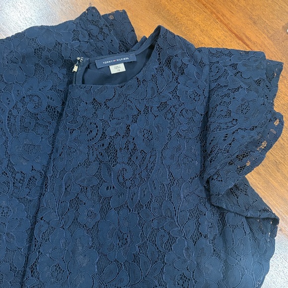 Tommy Hilfiger Dresses & Skirts - Tommy Hilfiger Elegant Navy Lace Dress size 18